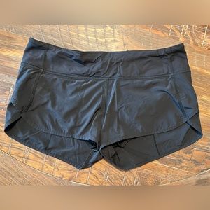 Lululemon speed up low rise shorts. Size 8. Black.